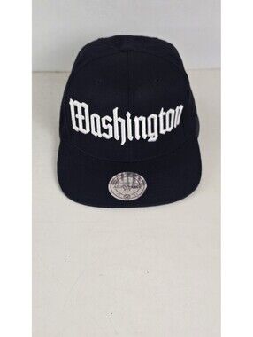 Mitchell & Ness Washington Wizards NBA Team Snapback Hat Black Old English Logo